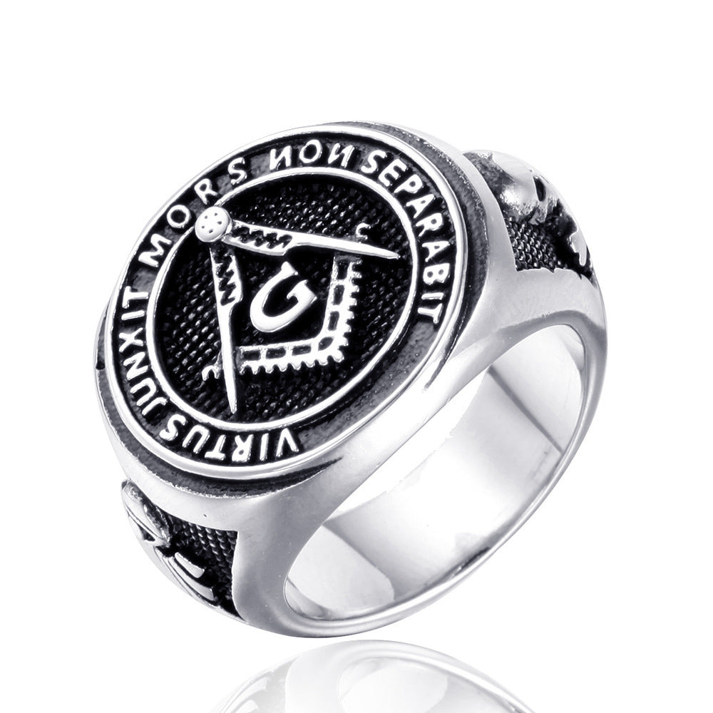 Religious Masonic Stainless Steel Ring