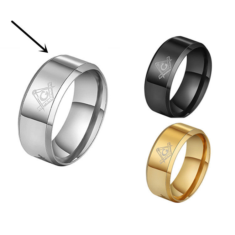 Freemasonry Creative Men's Stainless Steel Ring