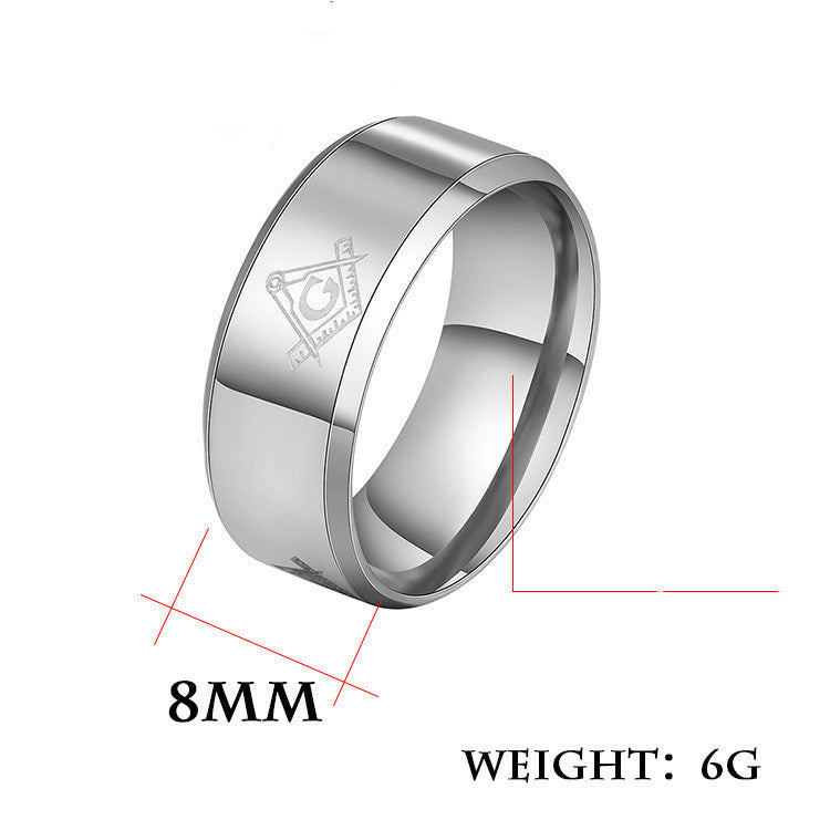 Freemasonry Creative Men's Stainless Steel Ring