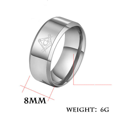 Freemasonry Creative Men's Stainless Steel Ring