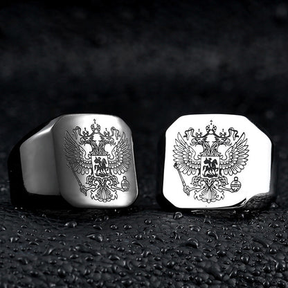 Masonic double-headed eagle ring