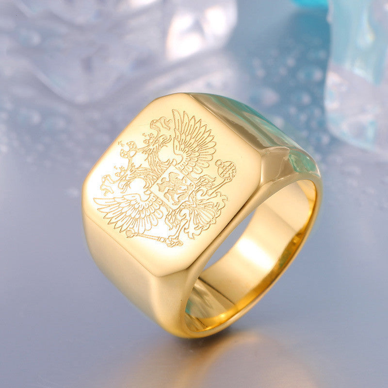 Masonic double-headed eagle ring