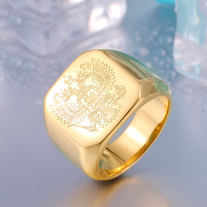 Masonic double-headed eagle ring