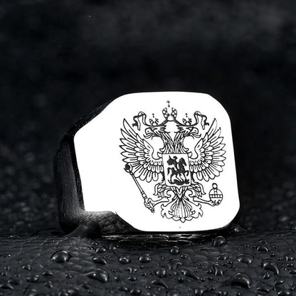 Masonic double-headed eagle ring