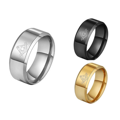Freemasonry Creative Men's Stainless Steel Ring