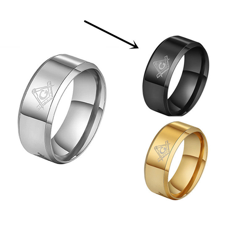 Freemasonry Creative Men's Stainless Steel Ring