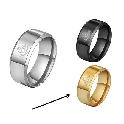 Freemasonry Creative Men's Stainless Steel Ring
