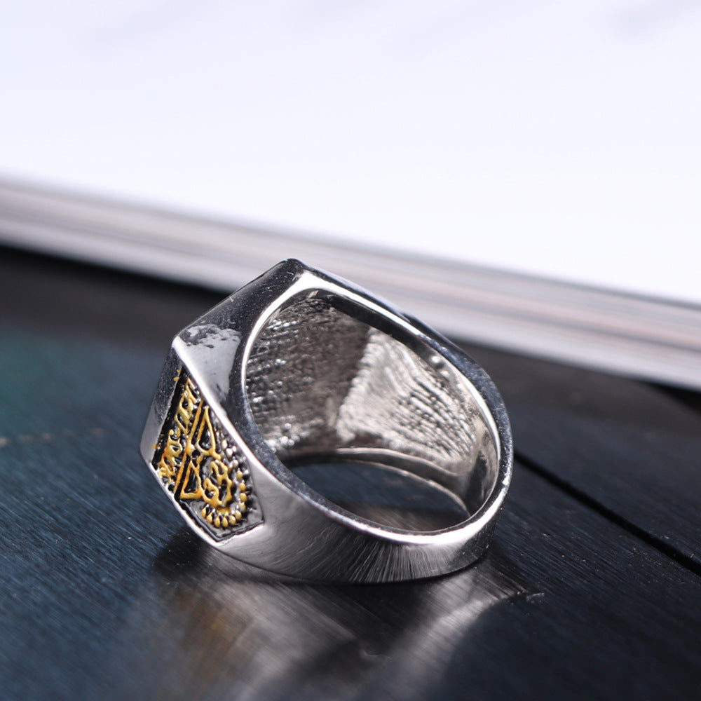 Men's Masonic Vintage Eye Alloy Ring